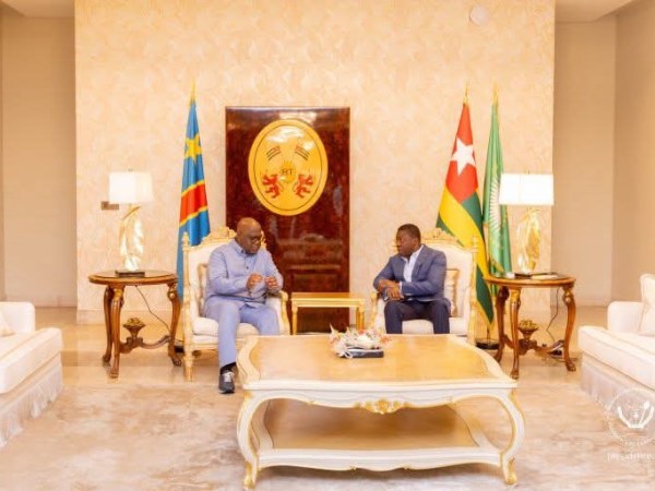 Félix Tshisekedi en séance de travail à Lomé sur la paix dans l’Est de la&nbsp;RDC